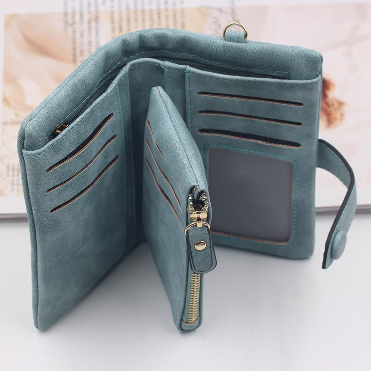 Wholesale PU Short Multi Card Ladies Wallet
